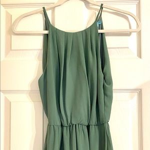 Aina Be, sleeveless, green dress, extra small.